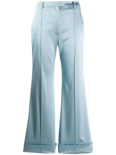 House Of Holland Classic Flared Trousers In Blue