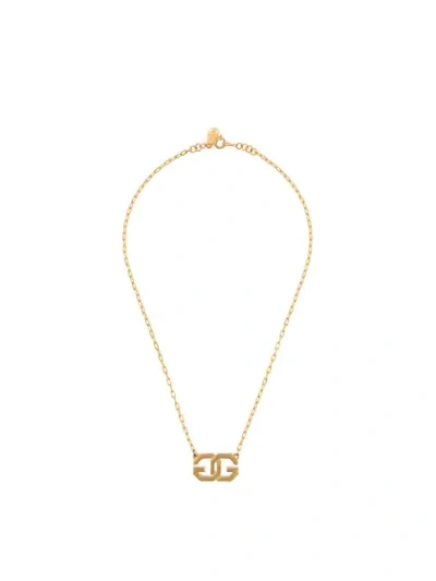 Pre-owned Givenchy '1970s Gg Charm Necklace In Gold