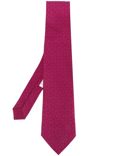 Pre-owned Hermes 2000s  Patterned Tie In Pink
