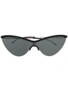 Mykita X Maison Margiela Cat Eye Sunglasses In Black