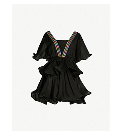 Pitusa Talullah Cotton-voile Dress Mini Dress In Black