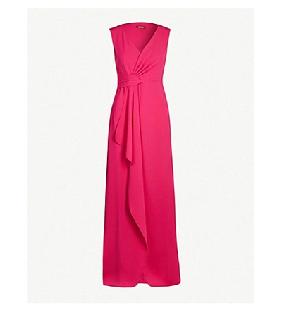 Max Mara Nice Crepe Gown In Fuchsia