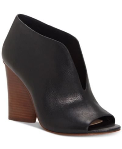 Vince Camuto Women's Andrita Block Heel Peep Toe Booties In Black