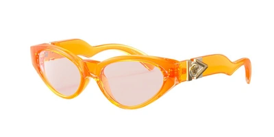 Versace Woman Sunglasses Ve4373 In Orange Fluo