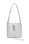 Rebecca Minkoff Small Megan Leather Crossbody Feed Bag - Grey In Ice Grey