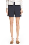 Lafayette 148 Fulton Cotton Shorts In Black