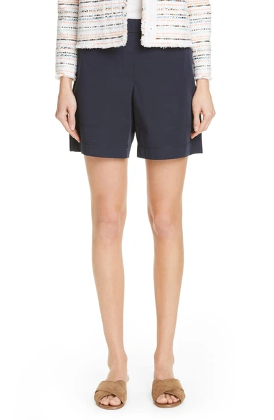 Lafayette 148 Fulton Cotton Shorts In Black