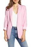 Endless Rose Tailored Single Button Blazer In Pink