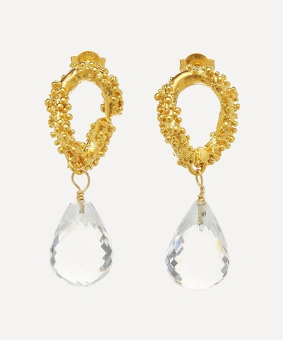 Alighieri Gold-plated The Initial Spark Crystal Earrings