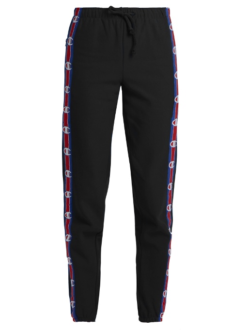 champion pants with logo on side