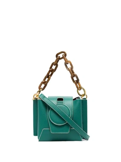 Yuzefi Leather Daria Bucket Bag In Green