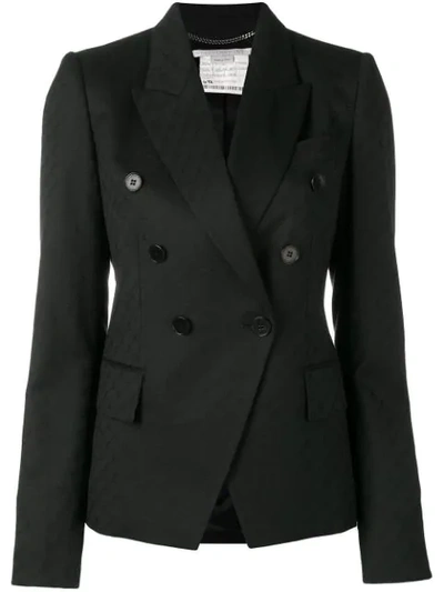 Stella Mccartney Logo Jacquard Blazer In Black
