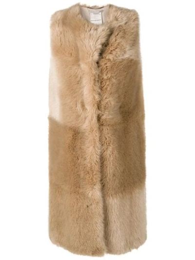 Stella Mccartney Stella Mc Cartney Beige Faux Fur Vest