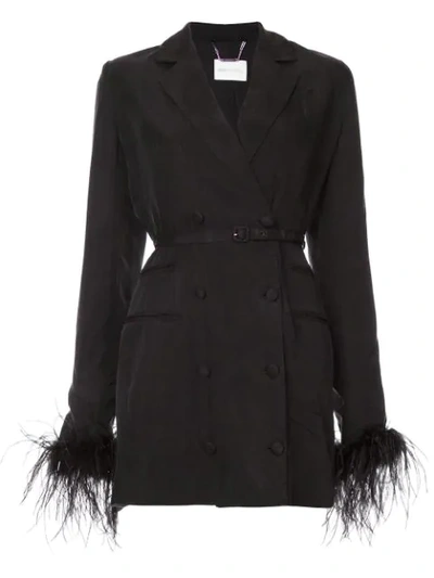 Alice Mccall Favour Feather Blazer In Black