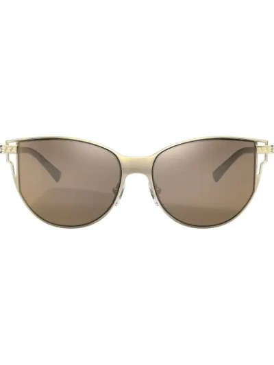 Versace Oversized Frame Sunglasses In Gold