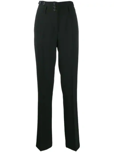 N°21 Marine Button Trousers In Black