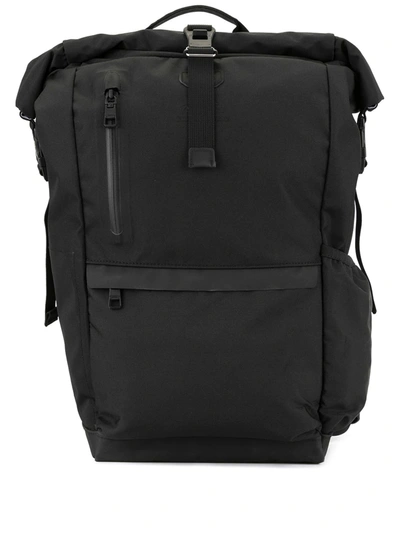 As2ov Roll Top Backpack In Black