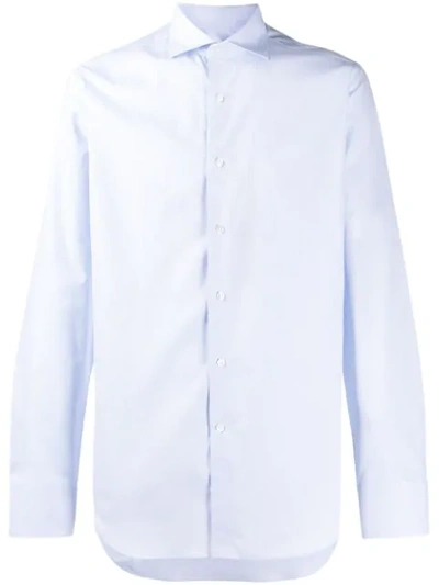 Canali Long-sleeved Shirt In Blue