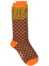 Etro Printed Ankle Socks In Orange