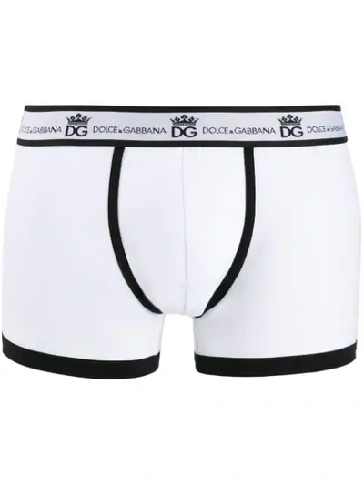 Dolce & Gabbana Logo Briefs In W0800 Bianco Ottico