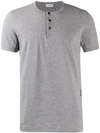 Dolce & Gabbana Logo Buttoned T-shirt In Grey