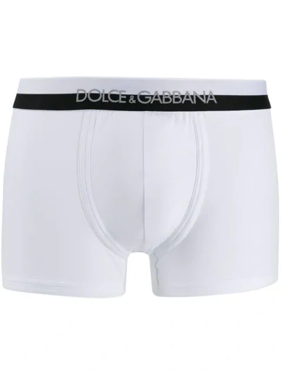 Dolce & Gabbana Logo Briefs In W0800 Bianco Ottico