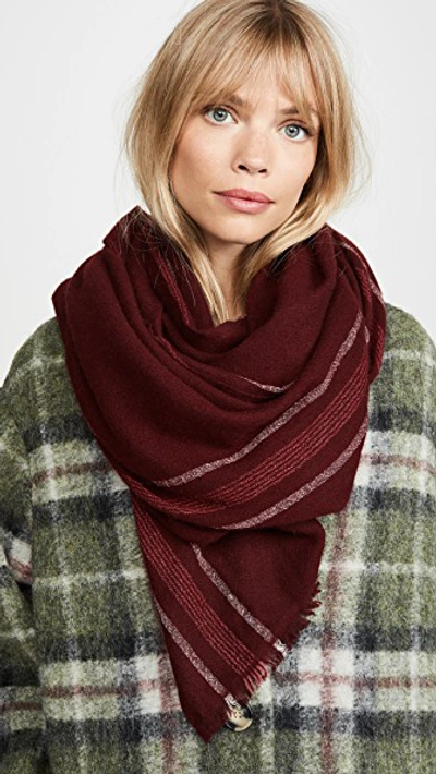 Isabel Marant Vadim Cashmere Scarf In Burgundy