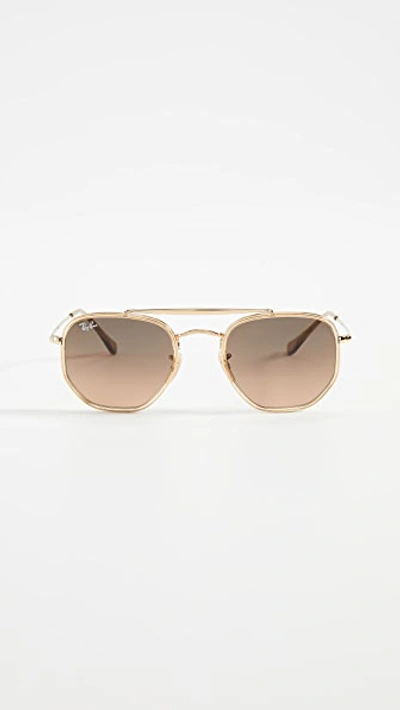 Ray Ban Marshal Ii Icons In Gold/brown Gradient Grey