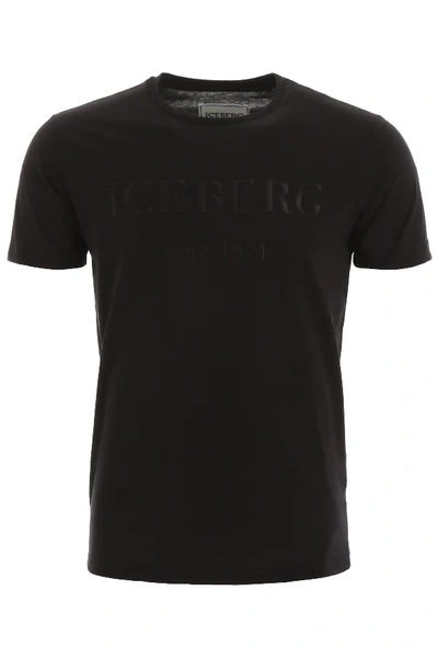 Iceberg T-shirt With Embroidered Logo In Black