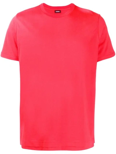 Diesel Double Hem T-shirt In Red