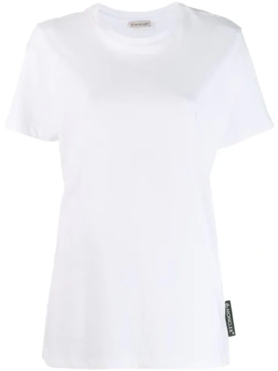 Moncler Logo Printed Cotton Jersey T-shirt In White