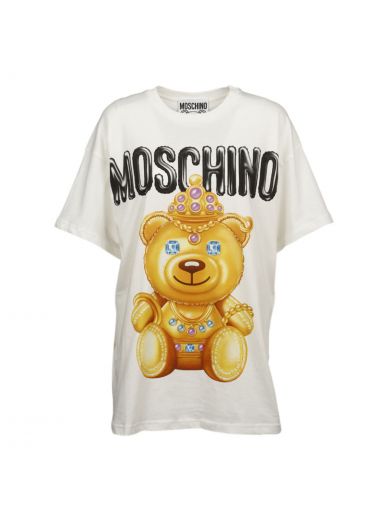 Moschino Women's White Cotton T-shirt' In J0002 | ModeSens