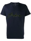 Balmain Logo Print T-shirt In Blue