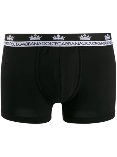 Dolce & Gabbana Crown And Logo Briefs In Black