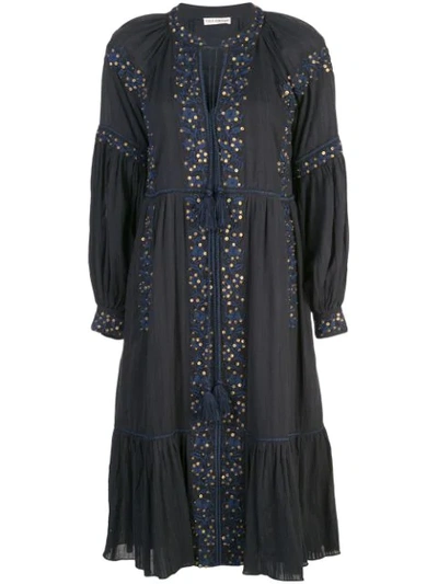 Ulla Johnson Embroidered Dress In Blue