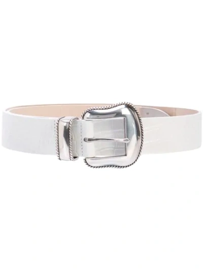B-low The Belt Calf Leather Belt In White