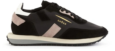 Ghoud Rush Sneakers In Black Suede And Leather In Blk/wth
