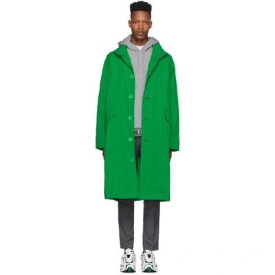Opening Ceremony Hooded Trench Coat In 3007 Kelgrn