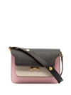 Marni Slim Trunk Bicolour Cross In Z244m Pink/black/beige