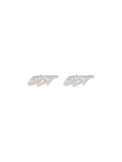 Hatton Labs East Logo Earrings In Silver