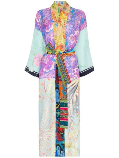 Rianna + Nina Mixed Floral-print Kimono - 108 - Multicoloured