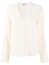 Forte Forte V-neck Blouse In Neutrals