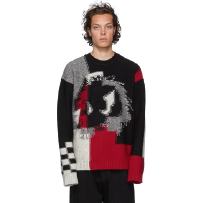 Mcq By Alexander Mcqueen Mcq Alexander Mcqueen Black Chester Knit Sweater In Red