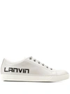 Lanvin Logo Print Low-top Sneakers In Silver