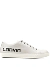 Lanvin Logo Print Low-top Sneakers In Grey