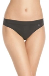 Tommy John Cool Cotton Thong In Black