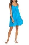 Elan Cover-up Slipdress In Aqua