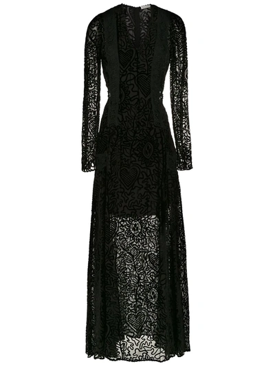 Martha Medeiros Long Velvet Dress In Black