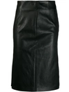 Prada Fitted Midi Skirt In Black