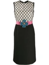 Gucci Gg Macrame Tie-waist Dress In Multicolore